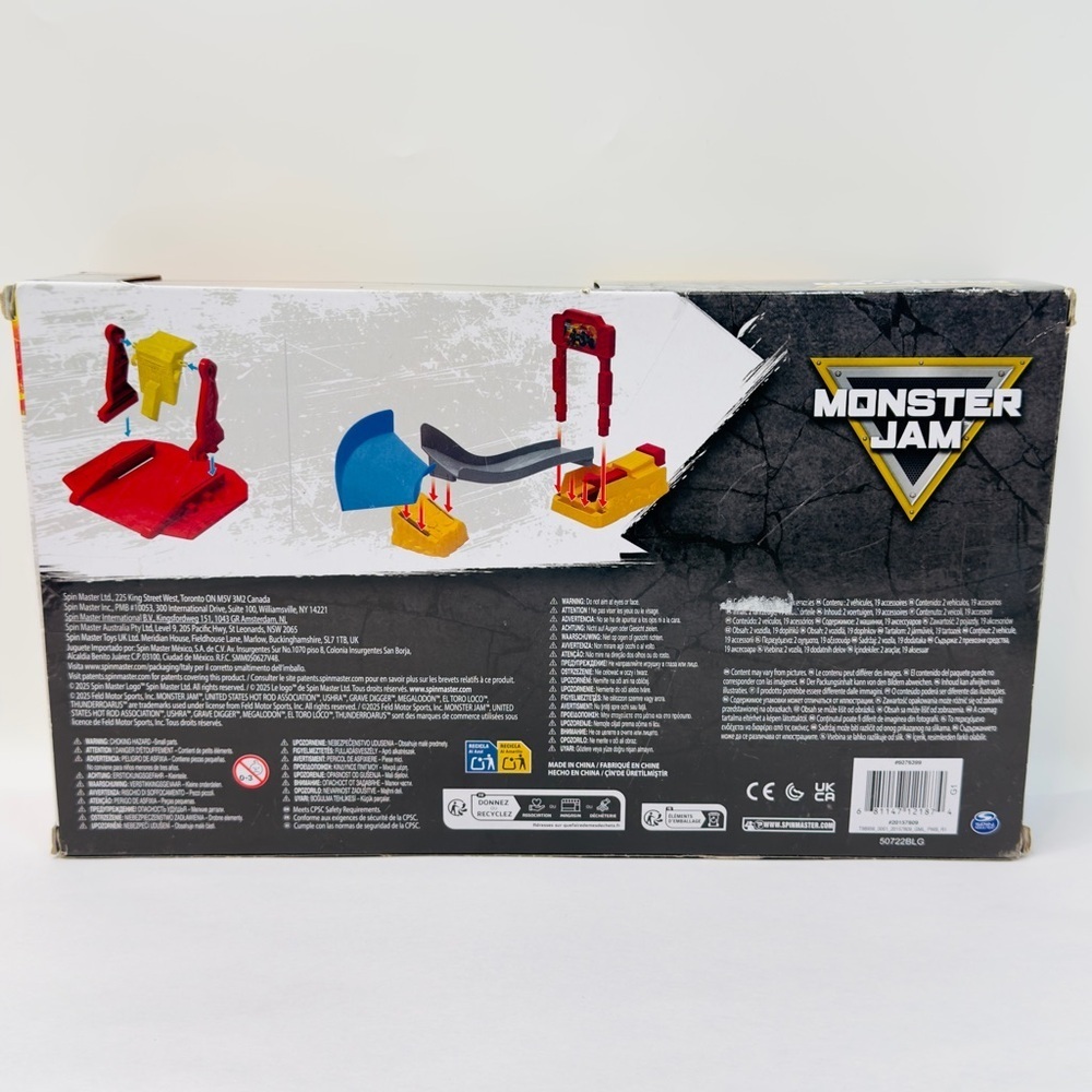 Monster Jam Launcher Trucks El Toro Loco & Grave Digger Playset Spin Master - Picture 7 of 10